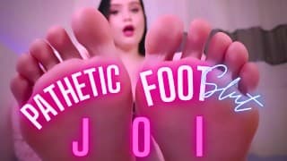 可怜的足部荡妇 JOI - FemDom Jerk Off 指令恋足 - MissWinterWhite