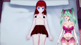 Vtuber & 配音演员 Mystic 在制作 Koikatsu 动画时被震动（粉丝流剪辑）