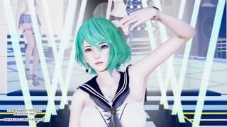 [MMD] 甩掉热辣的青少年性感舞蹈 4K 校服