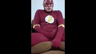 Jerking Off Cosplay The Flash Latino Masturbación Chileno