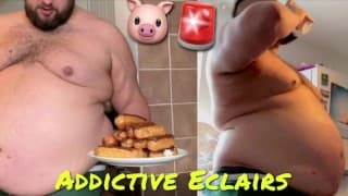 大量的 Eclair 馅料！令人上瘾的奶油角色扮演！Feedee 馅料预告片