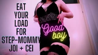 CEI JOI FemDom POV - 为妈妈吃你的负荷 - 暨饮食说明，混蛋说明