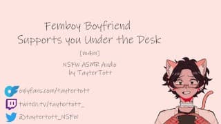 Femboy 男朋友在桌子底下支持你 ||[米4米][无尽音频]色情音频预览