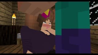 从 Ellie 那里得到口交并吃掉 Jenny 的屁股 - Minecraft Mod