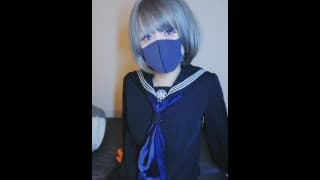 【男の娘】Masturbate in school uniform | 制服でオナニーする