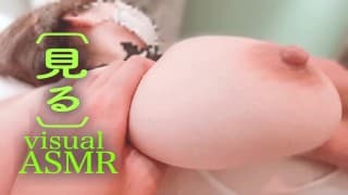 【爆乳 ASMR】巨大的胸部和淫荡的乳头，让你想用手指戳它们。