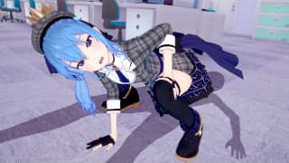 【HOSHIMACHI SUISEI】【HENTAI 3D】【SHORT ONLY COWGIRL POSES】【HOLOLIVE-JP／VTUBER】