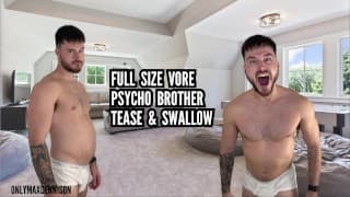 全尺寸的 vore psycho tease & swallow