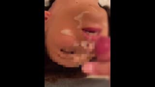 女の口オナホ使ってクボクボすんの最高ｗ / Cute japanese gets a Rough Facial