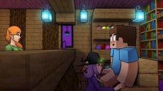 Minecraft Hentai Horny Craft - 第 21 部分 - 桌下的女巫口交 作者：LoveSkySan69