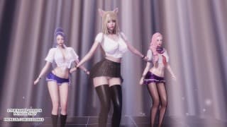 [MMD] Girl's Generation - Gee Ahri Seraphine Kaisa Hot Kpop Dance League of Legends KDA Hentai