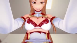 SAO - Futa Asuna | Female taker POV [Hentai Animation]