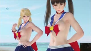 Dead or Alive Xtreme Venus Vacation Amy & Leifang 美少女战士泳装裸体模组粉丝服务欣赏