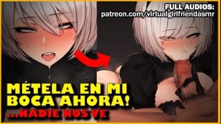 Novia caliente TE SUCCIONA hasta las BOLAS en el HOSPITAL [mamada/deepthroat] ASMR Audio Hentai