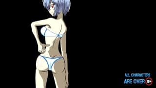 Rei Ayanami posa - DESNUDA