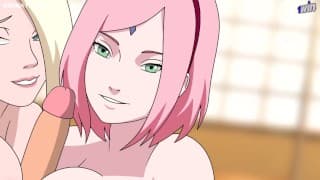 火影忍者动漫无尽卡通汇编樱花伊野萨拉达 Boruto titjob 骑术性女忍者训练师