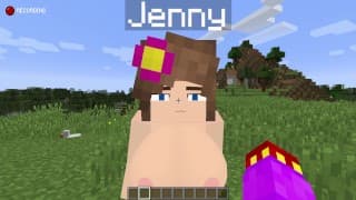 Minecraft Jenny Mod Blowjob 来自 Jenny 在田野里！