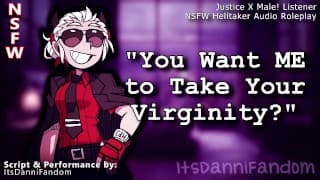 【NSFW Helltaker Audio Roleplay】 正义骑着你的鸡巴，拿走你的 V 卡~ 【F4M】