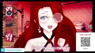 DeadlyDesiree Vtuber 在粉丝首次亮相时射精了很多次