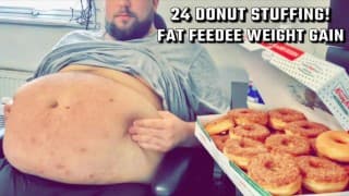 24 Krispy Kreme 肚皮馅！Feedjeezy Male Feedee 肚子馅 Fatpad