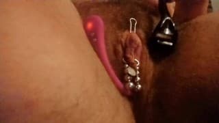 clit tdick tortured - trans pain slut pumped, clamped, and pinwheeled