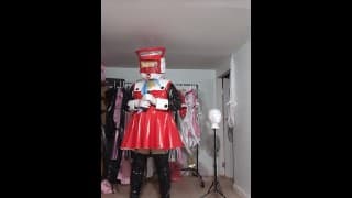 PVC Kigurumi Roll Breathplay 和 Masterbate，忘记充电魔杖