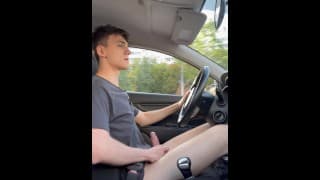 driving with hard cock