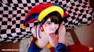 惊人的数字马戏团。Pomni Will Make You Cum Nonstop - 预告片 - MollyRedWolf