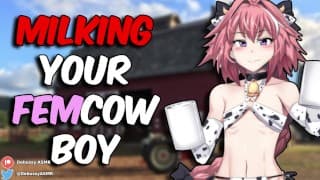 [ASMR]挤奶 + 繁殖您的 FemCowBoy （NSFW）