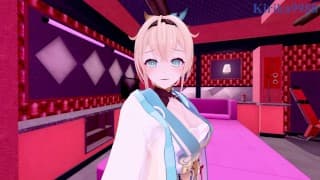 风间伊吕波和我在密室里进行了激烈的性爱。- Hololive VTuber POV 无尽