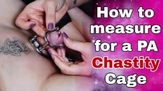 How to Measure Chastity Cage Femdom Guide Rigid Steel Custom PA Piercing BDSM Device Bondage Milf