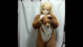 Man→Fox→Girl kigurumi transformation