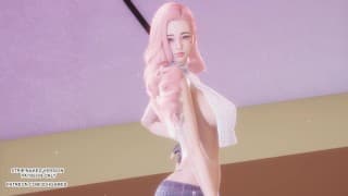 [MMD] LE SSERAFIM - 完美之夜 Seraphine 性感 Kpop 舞蹈英雄联盟无尽 4K 6