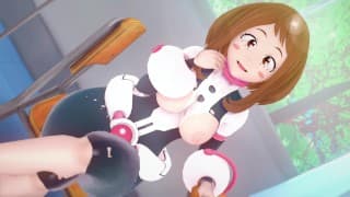 Fucking Ochako Uraraka from Hy Hero Academia Until Creampie - Anime Hentai