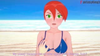 Grown Gwen Tennyson 比基尼他妈的海滩 1 Ben10 |在 patreon 上观看完整内容和 FPOV：Fantasyking3