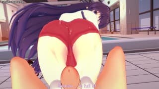 尤里给你一个来训练她性感的身体！Doki Doki 文学俱乐部脚无尽 POV