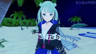 初音未来（Vivid BAD SQUAD）用她的脚狠狠地玩弄我的阴茎。- SEKAI POV 无尽项目