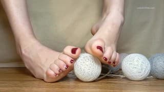 Foot play with balls