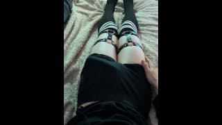 Femboy POV 玩大鸡巴和射精 3 次