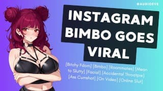 [F4M版]Instragram Bimbo 走红 |放荡的室友 ASMR 音频角色扮演