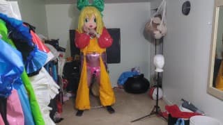 PVC Cosplay Kigurumi 束缚振动器尝试