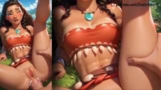 莫阿娜和狂野的肛交和精液