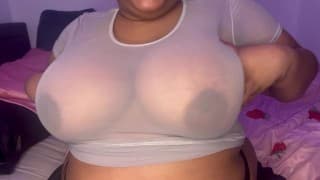 Sexy Sheer shirt try on Haul Natural BBW EBONY Babe YOUTUBE DELETED THIS!!