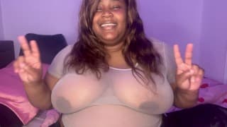 Sexy Sheer shirt try on Haul Natural BBW EBONY Babe YOUTUBE DELETED THIS!!