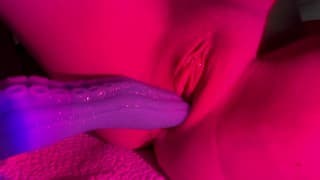 insane squirts from dildo (wet pussy asmr)