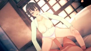 Yuki Suou 早上骑你 Hentai Roshidere 未经审查