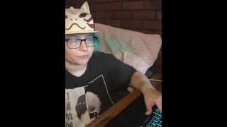 Chubby Nerd Playing League of Legends