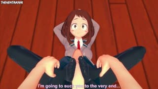 Ochako Uraraka from Boku No Hero Academia Gives You A Footjob Hentai POV