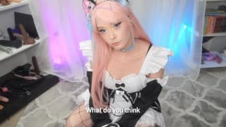 Step daughter caught being a slutty maid on camera!