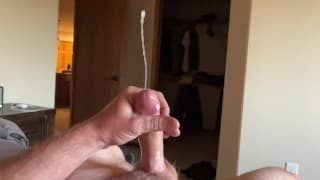 Hard Cock Blows Massive Load!!